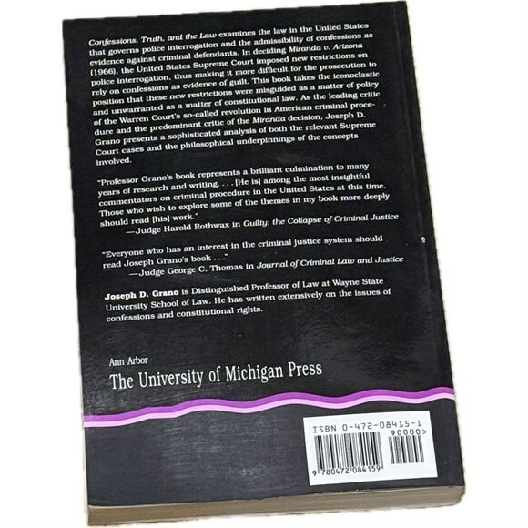 Confessions, Truth, and the Law by Joseph D. Grano - Picture 2 of 3